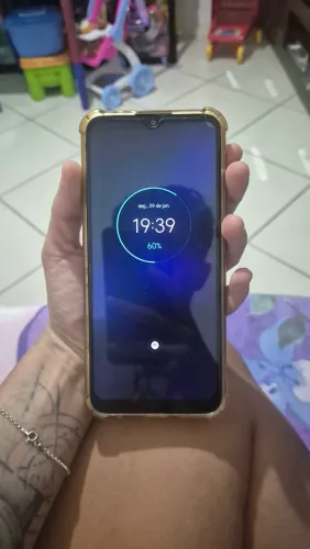 Moto G9 Play 64GB Azul - Funcionando Perfeitamente + Capinha