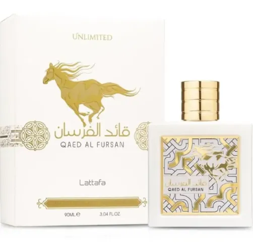 Perfume Arabe Original Perfumes importados Unisex Qaed Fursan branco 100ML