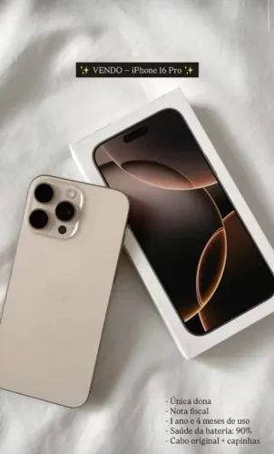 IPHONE 16pro EXCELENTE CONDIÇÕES PARA SAIR RÁPIDO