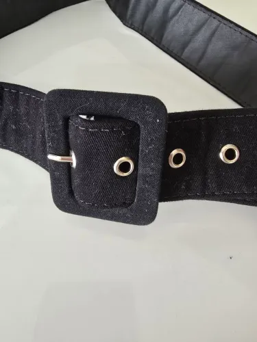 Cinto preto sarja tipo jeans
