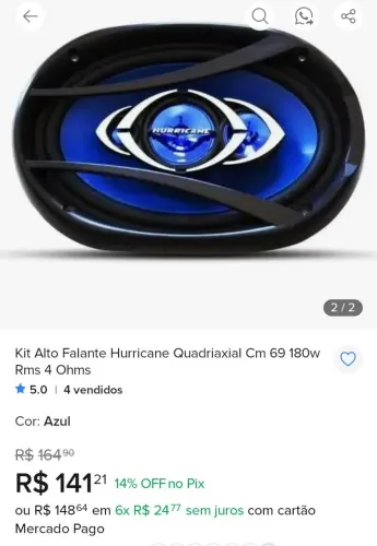 Alto falante 6×9 Hurricane