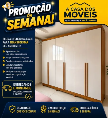 Guarda roupa 2.70m 100% MDF 