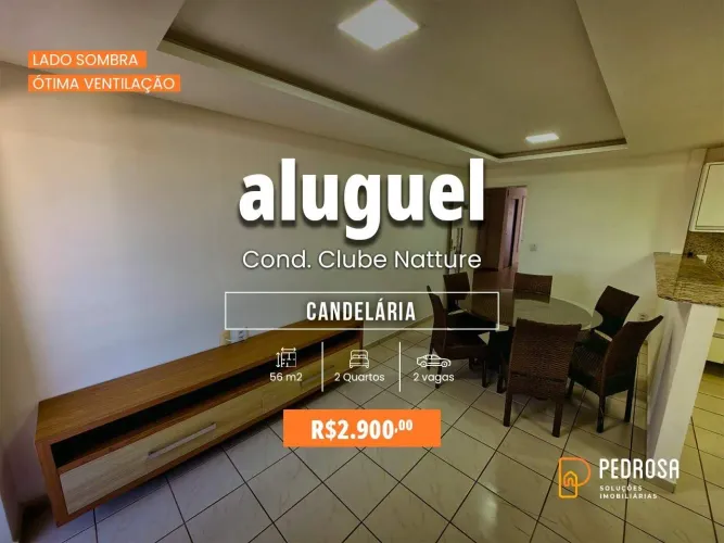 ALUGUEL | 56 m² | R$ 2.900,00 | 2/4 | 1 suíte | 2 vagas | Lado sombra