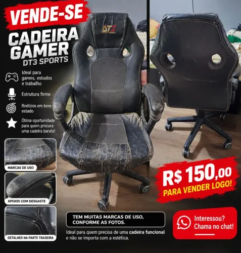 Cadeira Gamer DT3 Sports ? R$ 150