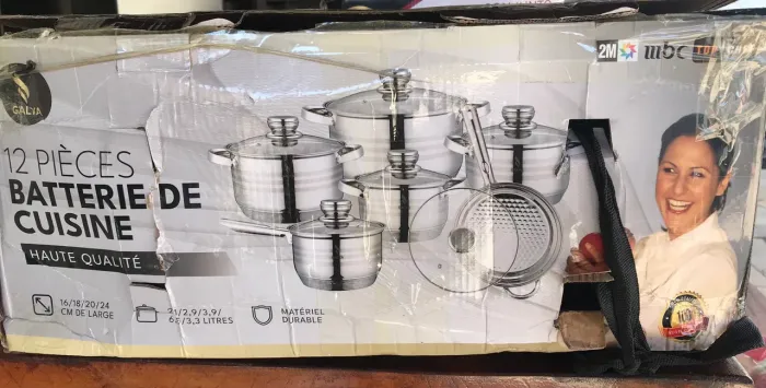 Conjunto de panelas 12 peças aço inox