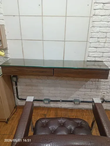 Move para salão com tampo de vidro medida 140/33
