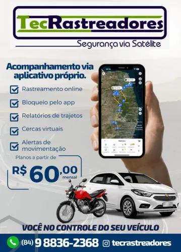 Monitore seu veículo 24 horas por dia, na palma da sua mão! por apenas R$60/mês.