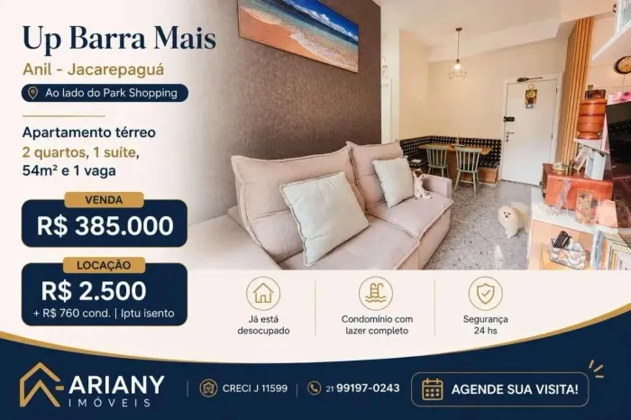 Up Barra Mais | Apartamento 2 quartos - Jacarepaguá @arianyimoveis