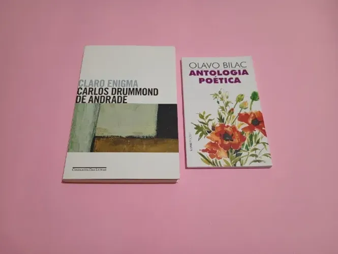 Livros Poesia Brasileira: Claro Enigma Drummond (Usado) + Antologia Olavo Bilac (Novo)