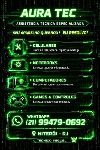 Conserto de PC,not,console e controles