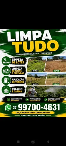 Limpeza de lotes sítio e fazenda 