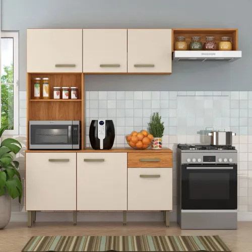 Armário de Cozinha Completão Balcão Incluso Novo Montagem Grátis Aceitamos Cartão