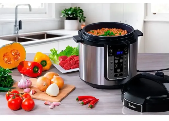 Panela De Pressão Elétrica 6 L Mastersteam Inox Midea