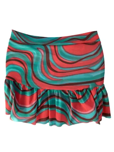 Saída de Praia Canga Saia Estampada, Tamanho P