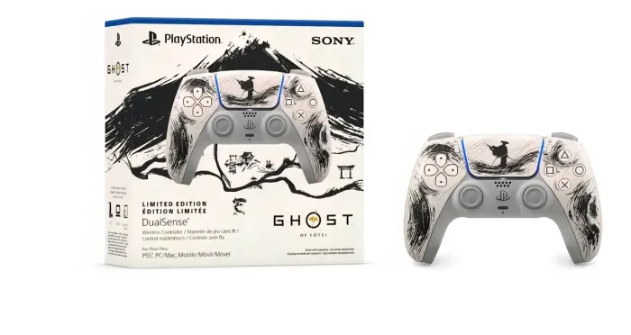 Controle PS5 LACRADO Ghost of Yotei Black playstation 5 Preto