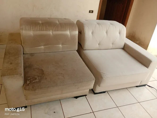 Limpeza e higienização de sofa