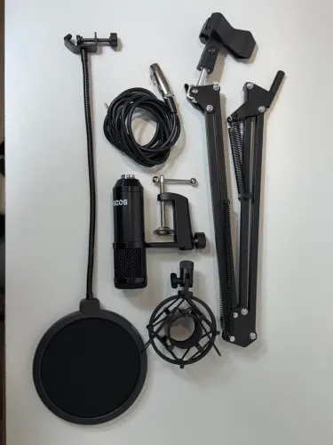 Kit Microfone Condensador BM800 XLR - P2