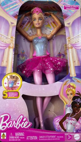 Barbie Twinkle Lights Ballerina? ? Edição Mattel Barbie Bailarina com efeitos de luz
