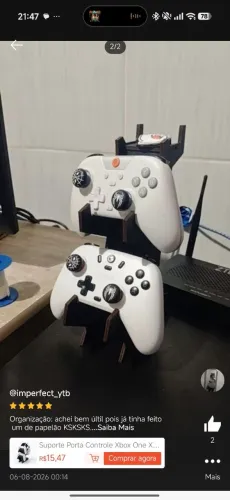 Suporte para controle/fone
