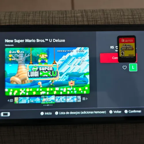 Jogo Super Mario Bros U Deluxe - Nintendo switch, sem capa