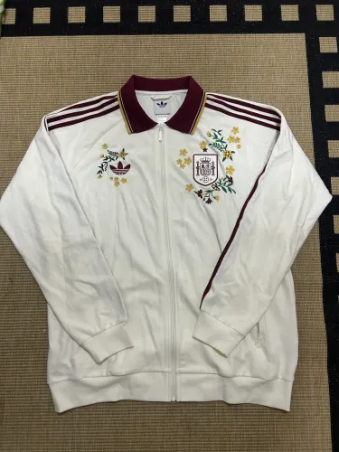 Jaqueta Adidas Espanha Original Bordado Floral