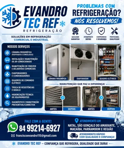 ? Problemas com refrigeração? Nós resolvemos! ?