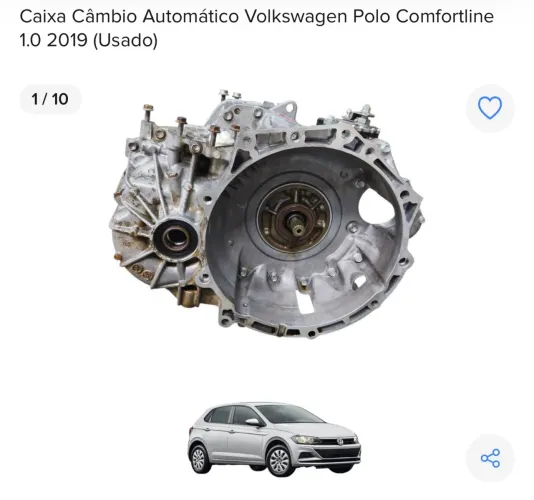 CÂMBIO AUTOMÁTICO VOLKSWAGEN POLO 1.0 TSI 2019 COM NF E GARANTIA 