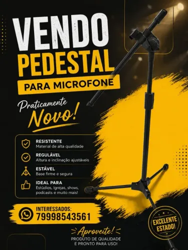 Pedestal pra microfone