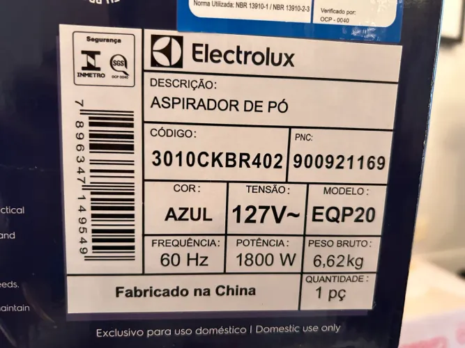 Aspirador de pó Berry Eletrolux 1800w