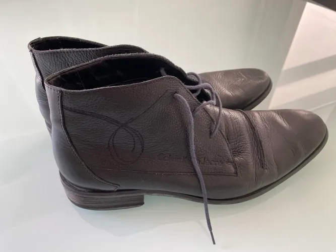 Bota de couro Calvin Klein masculina