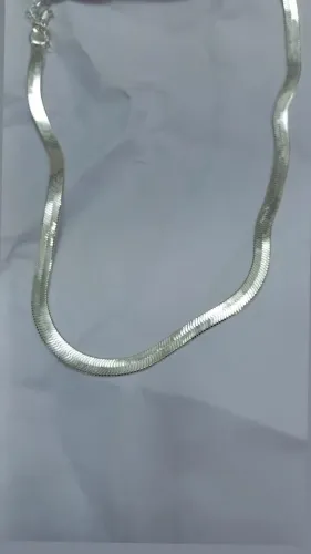 Choker banhado  a prata 