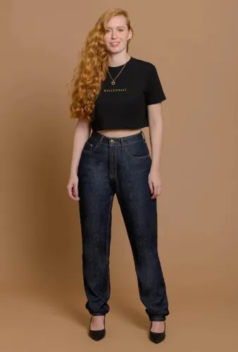Calça Mom Blue Jeans 1980 Cuplover TAMANHO 36