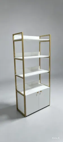 Estante com armário com porta
