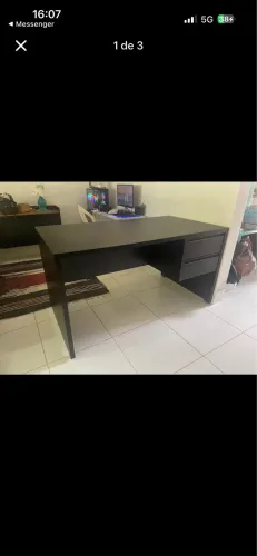 MESA DE ESCRITÓRIO MDF COM 2 GAVETAS