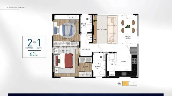 Venda Apartamento 2 quartos São Lucas Belo Horizonte
