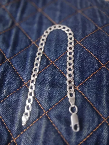 Pulseira de prata masculina 