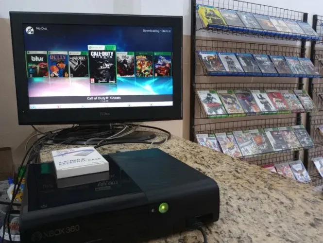 Xbox360 slim 500gb lotado de jogo