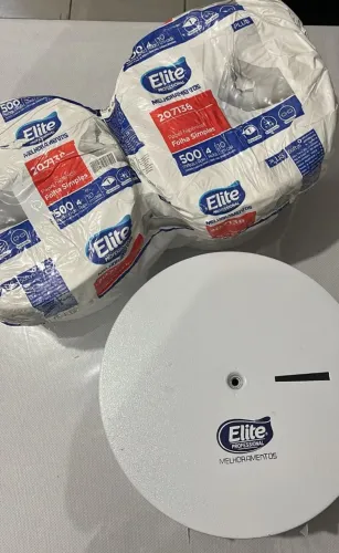 Kit Completo Banheiro: Dispenser Elite + Papel Jumbo 500m