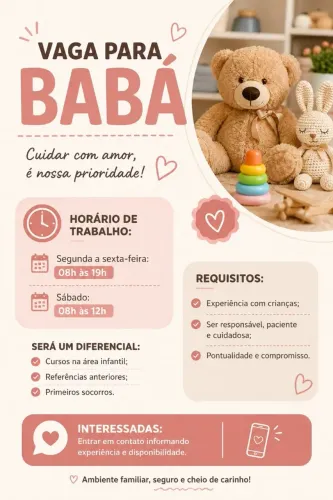 Vaga para Babá!