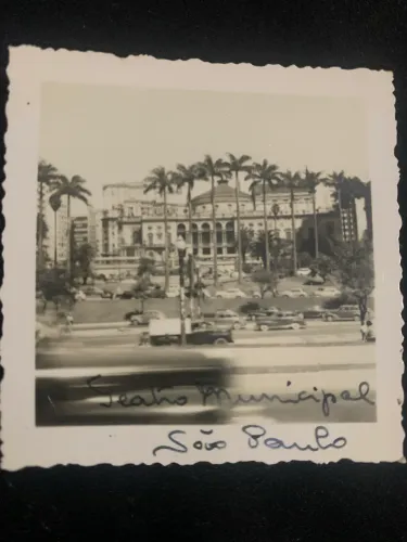 Foto de SP década 1950 Teatro Municipal de São Paulo