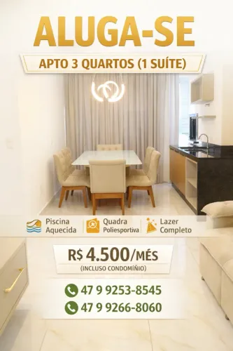 Apartamento moderno para alugar - 3 quartos (1 suíte) com lazer completo