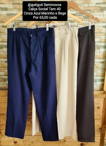 Calça social por 65,00 cada