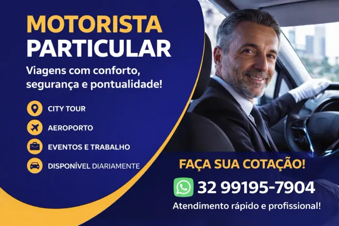 Transporte com Conforto e Segurança | Motorista Privado