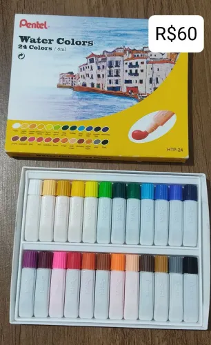 Aquarela Pentel 24 cores