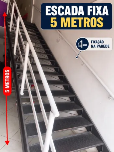 ESCADA FIXA 5 METROS + CORRIMÃOS ? R$ 4.000