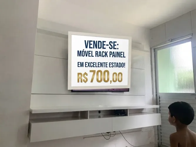Móvel de sala, painel e rack