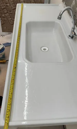 Pia cozinha de fibra