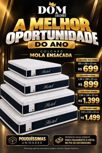 Box baú, colchão, cabeceiras na promoção