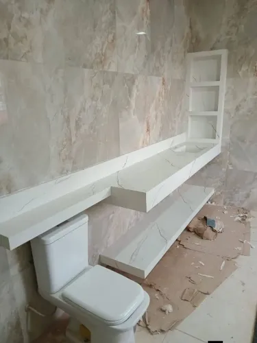 Trabalhamos com pia em porcelanato para banheiros