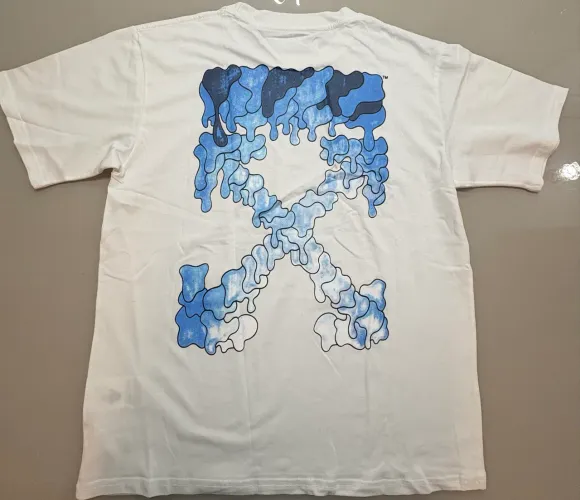 Camiseta Off-White Classic X "Melted Blue Branca